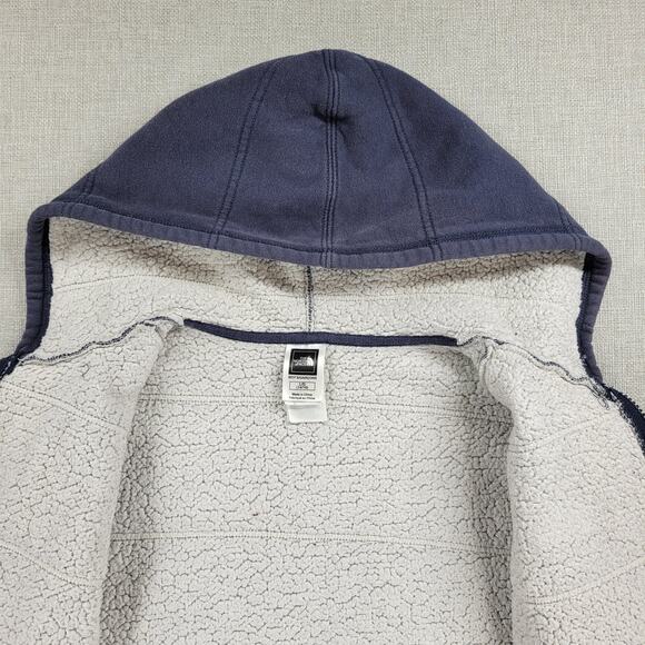 The North Face Kids Boys Hoodie Large Blue Full Zip Sherpa Fleece Lined Hoodie - Picture 9 of 16